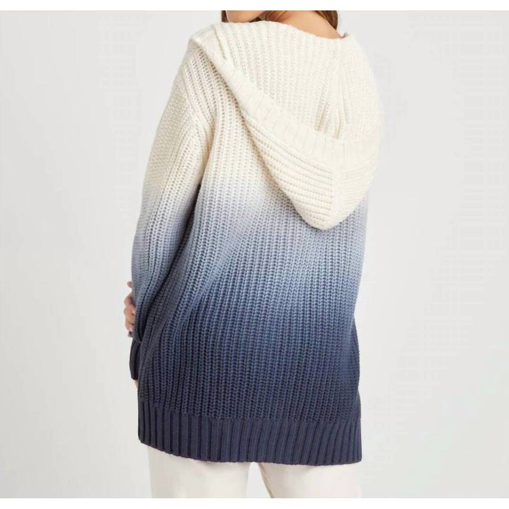 NEW SPLENDID hooded cardigan top in raya ombre - Picture 3 of 4